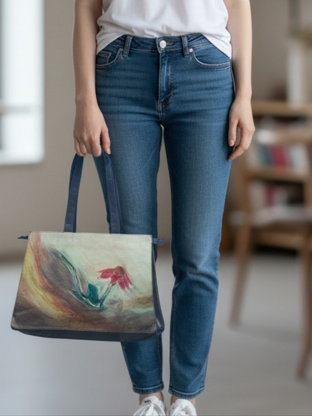 Artisanal Hand Crafted Leather Shoulder Purse / Tote Bag By Conception Cuir